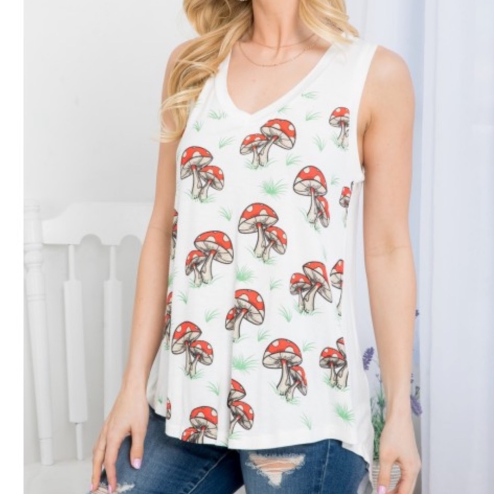 Mushroom Print Tank - Picture 4 of 6